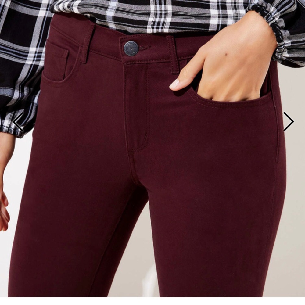 Loft Maroon Jeggings